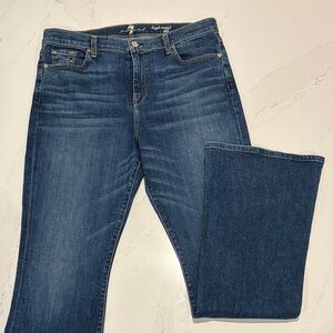 7 For All Mankind High Waist Ali Jeans Medium Wash Long Size 32 Tall